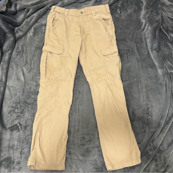 Men's Tan Cargo Relaxed Straight Force Ripstop Pants - Picture 2 of 8